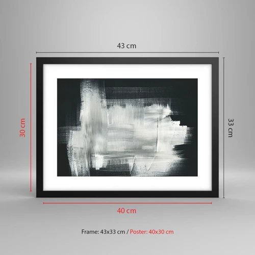 Poster in black frame - Woven from the Vertical and the Horizontal - 40x30 cm
