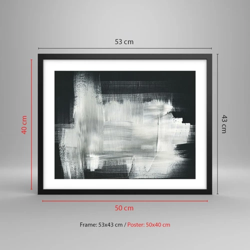 Poster in black frame - Woven from the Vertical and the Horizontal - 50x40 cm