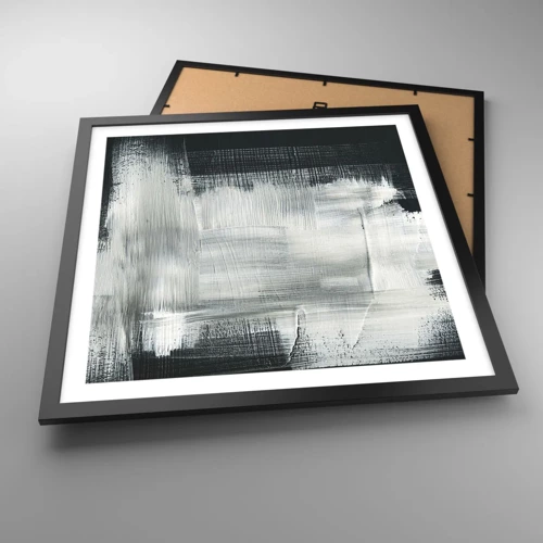 Poster in black frame - Woven from the Vertical and the Horizontal - 50x50 cm