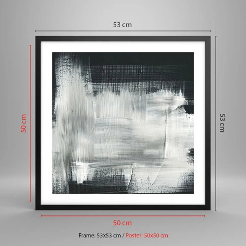 Poster in black frame - Woven from the Vertical and the Horizontal - 50x50 cm
