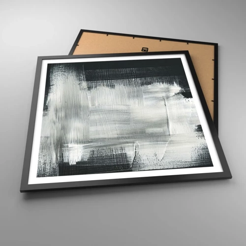 Poster in black frame - Woven from the Vertical and the Horizontal - 60x60 cm