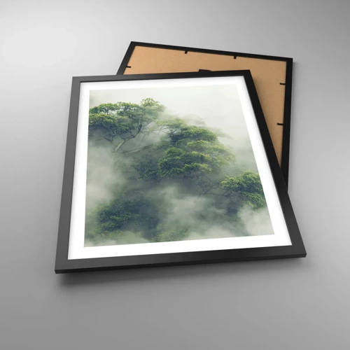 Poster in black frame - Wrapped In Fog - 40x50 cm