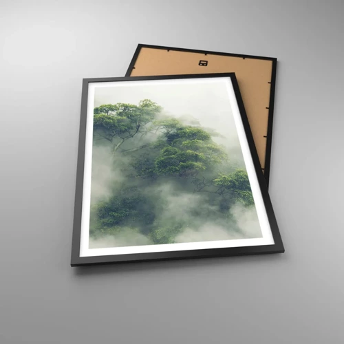 Poster in black frame - Wrapped In Fog - 50x70 cm