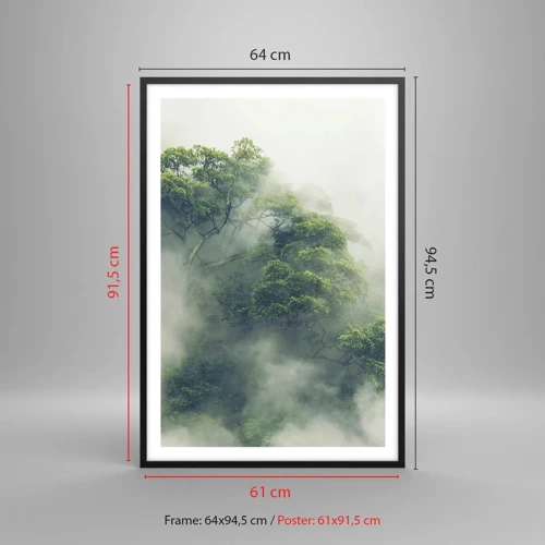 Poster in black frame - Wrapped In Fog - 61x91 cm