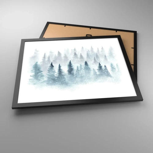 Poster in black frame - Wrapped up in a Fog - 50x40 cm