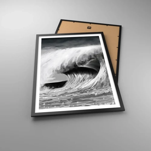 Poster in black frame - Wrath of the Ocean - 50x70 cm