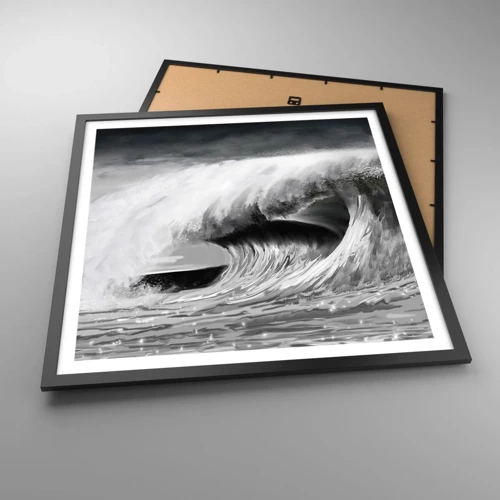 Poster in black frame - Wrath of the Ocean - 60x60 cm