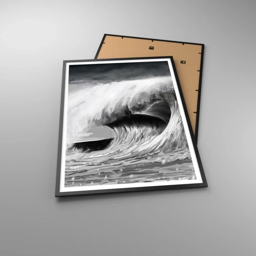 Poster in black frame - Wrath of the Ocean - 70x100 cm