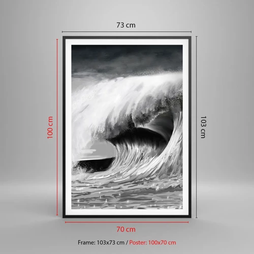 Poster in black frame - Wrath of the Ocean - 70x100 cm