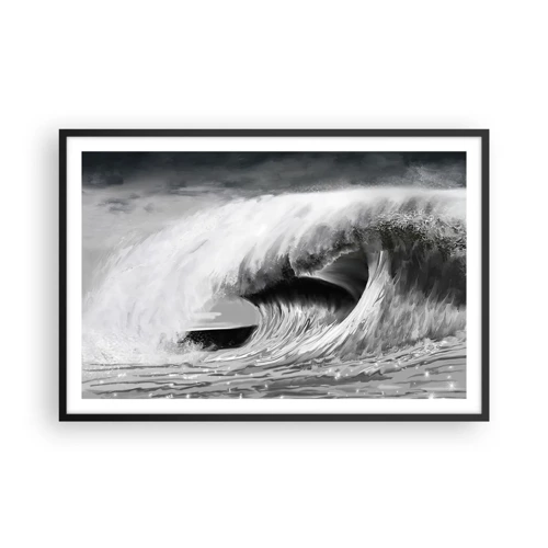 Poster in black frame - Wrath of the Ocean - 91x61 cm