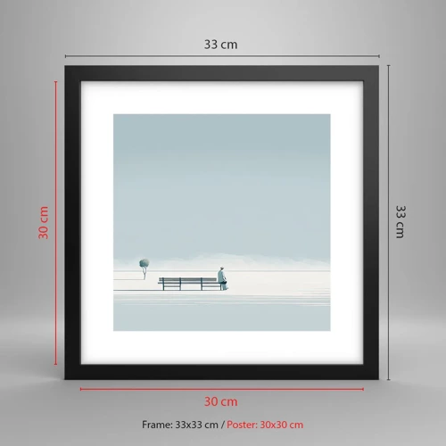 Poster in black frame - Yes, I Am Waiting - 30x30 cm