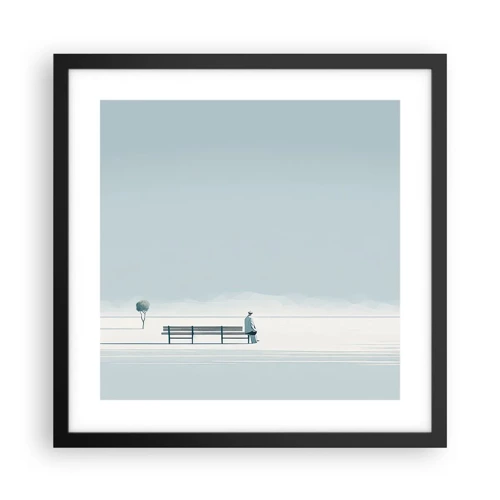 Poster in black frame - Yes, I Am Waiting - 40x40 cm