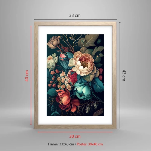 Poster in light oak frame - 19th Century Charm - 30x40 cm