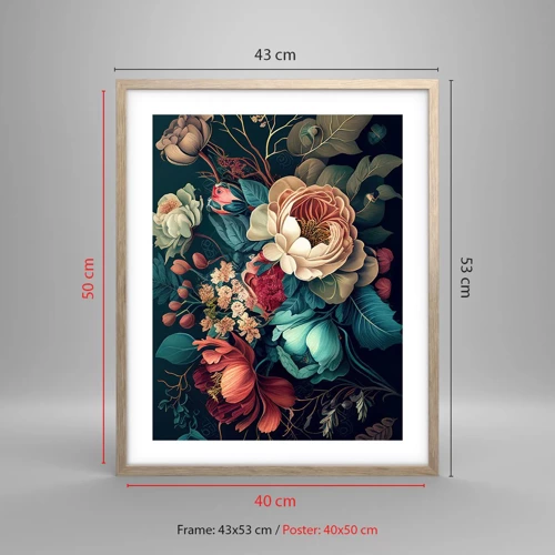 Poster in light oak frame - 19th Century Charm - 40x50 cm