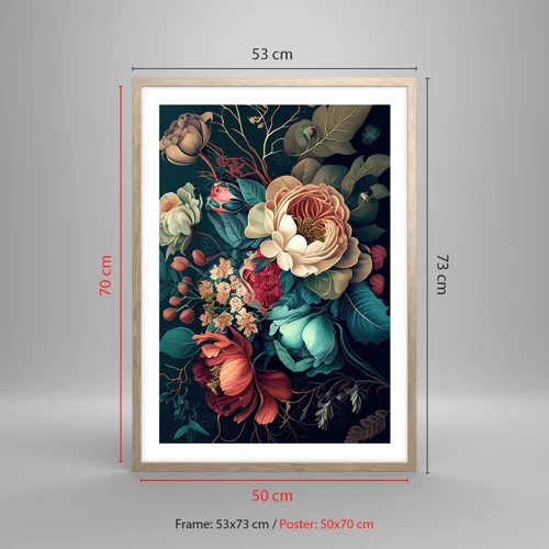 Poster in light oak frame - 19th Century Charm - 50x70 cm