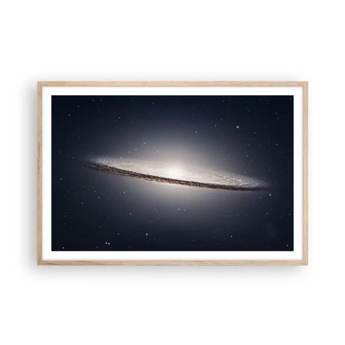 Poster in light oak frame - A Long Time Ago in a Distant Galaxy - 91x61 cm