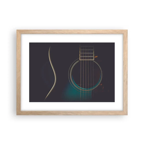 Poster in light oak frame - A Moment Before It Sounds - 40x30 cm