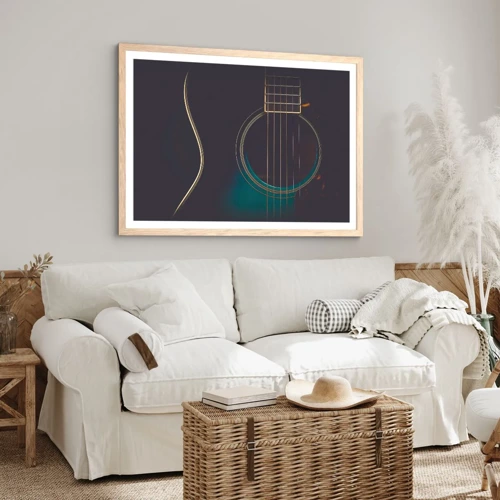 Poster in light oak frame - A Moment Before It Sounds - 91x61 cm