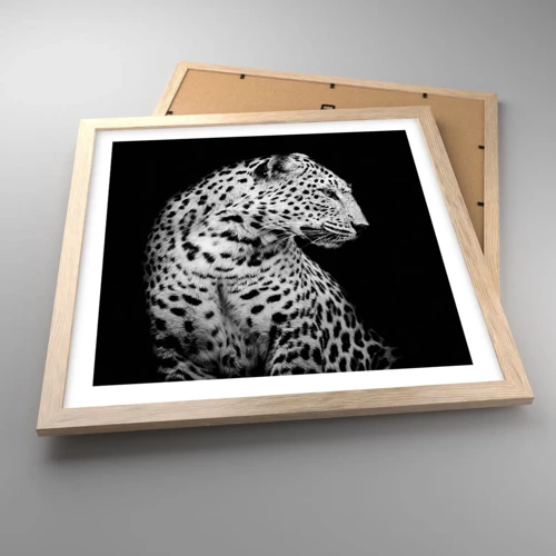 Poster in light oak frame - A Perfect Right Profile  - 40x40 cm