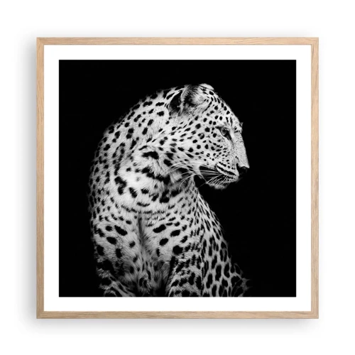 Poster in light oak frame - A Perfect Right Profile  - 60x60 cm