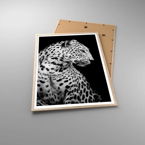 Poster in light oak frame - A Perfect Right Profile  - 70x100 cm