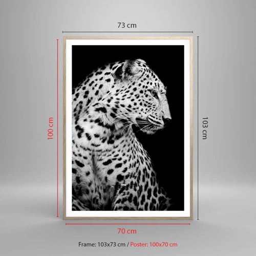 Poster in light oak frame - A Perfect Right Profile  - 70x100 cm