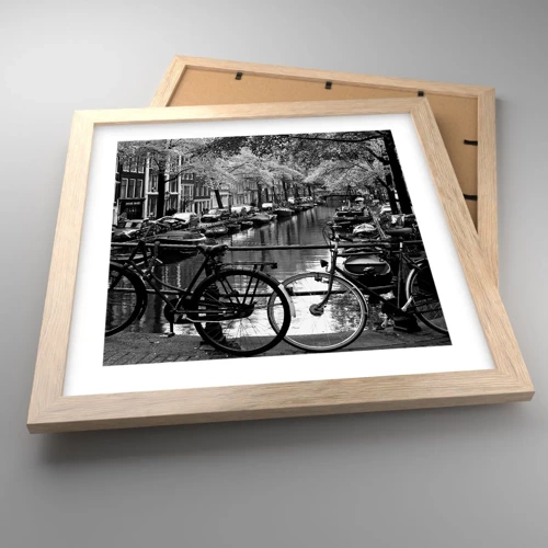 Poster in light oak frame - A Very Dutch View - 30x30 cm