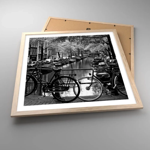 Poster in light oak frame - A Very Dutch View - 50x50 cm