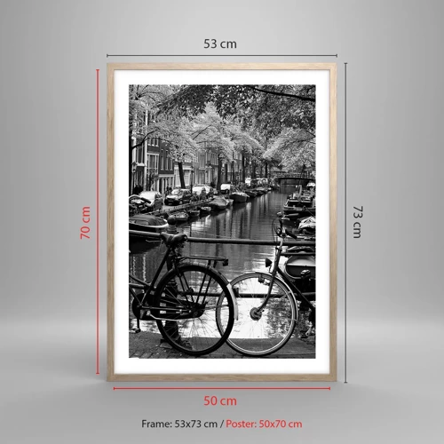 Poster in light oak frame - A Very Dutch View - 50x70 cm