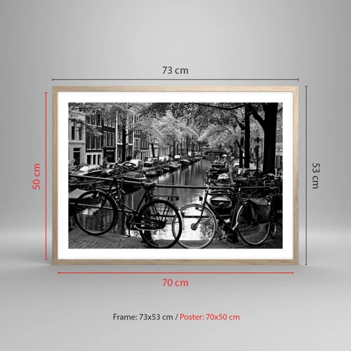 Poster in light oak frame - A Very Dutch View - 70x50 cm