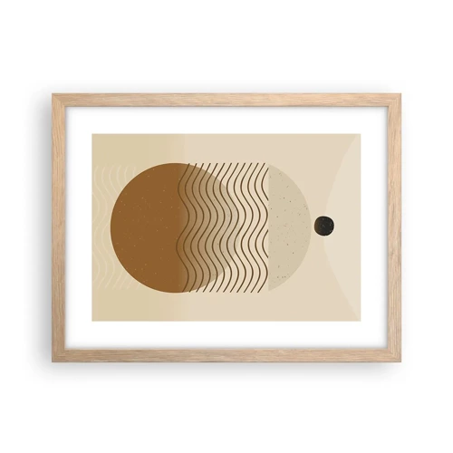 Poster in light oak frame - About the Origin of Geometrical Figures - 40x30 cm