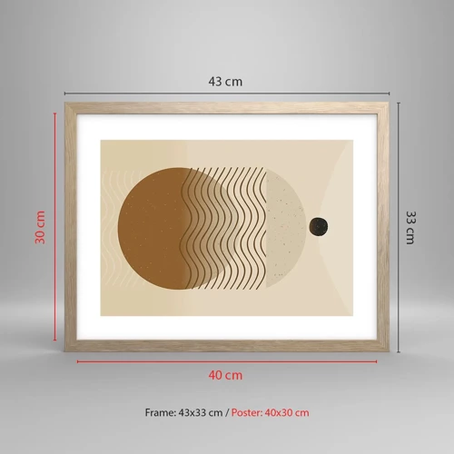 Poster in light oak frame - About the Origin of Geometrical Figures - 40x30 cm