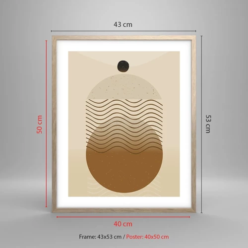 Poster in light oak frame - About the Origin of Geometrical Figures - 40x50 cm