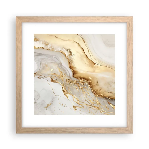 Poster in light oak frame - Abstract: Beauty and Good - 30x30 cm