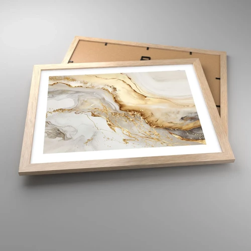 Poster in light oak frame - Abstract: Beauty and Good - 40x30 cm