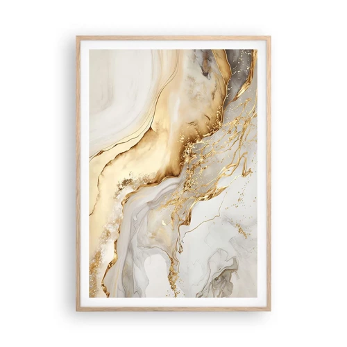 Poster in light oak frame - Abstract: Beauty and Good - 70x100 cm