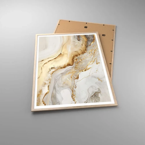 Poster in light oak frame - Abstract: Beauty and Good - 70x100 cm