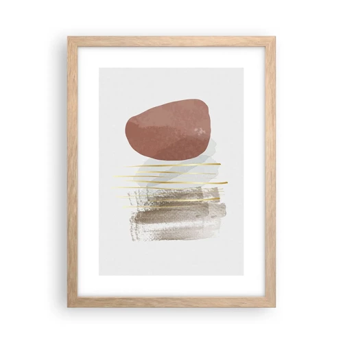 Poster in light oak frame - Abstract Colonnade - 30x40 cm