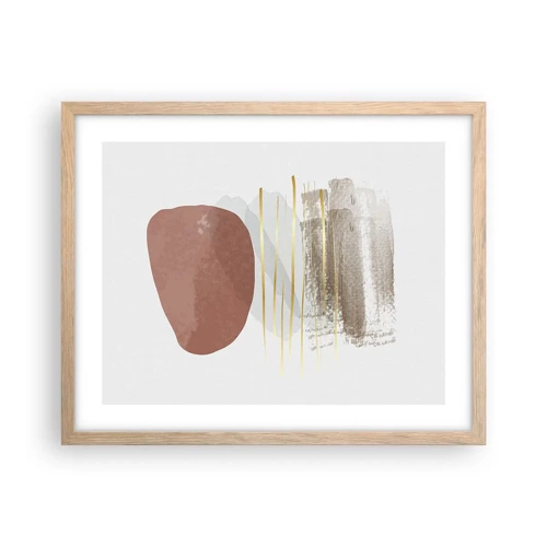 Poster in light oak frame - Abstract Colonnade - 50x40 cm