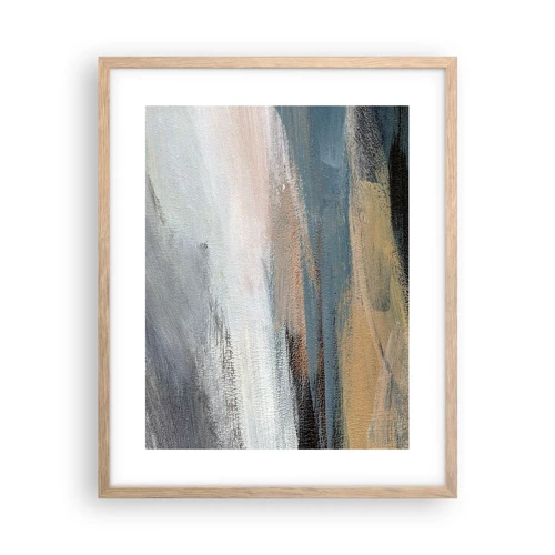 Poster in light oak frame - Abstract: Northern Landscsape - 40x50 cm