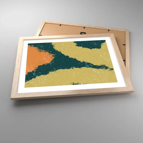 Poster in light oak frame - Abstract - Slow Motion - 40x30 cm