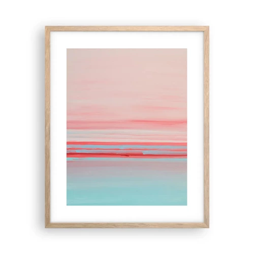 Poster in light oak frame - Abstract at Dawn - 40x50 cm