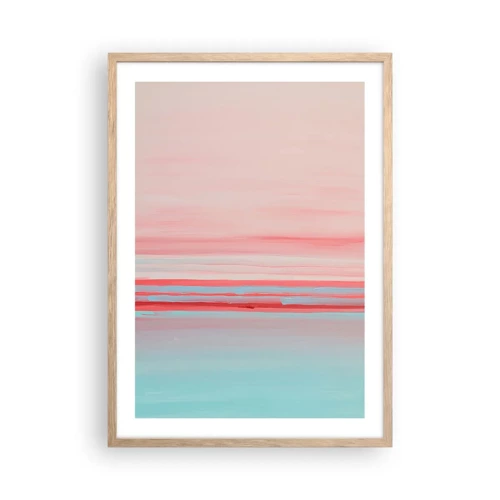 Poster in light oak frame - Abstract at Dawn - 50x70 cm