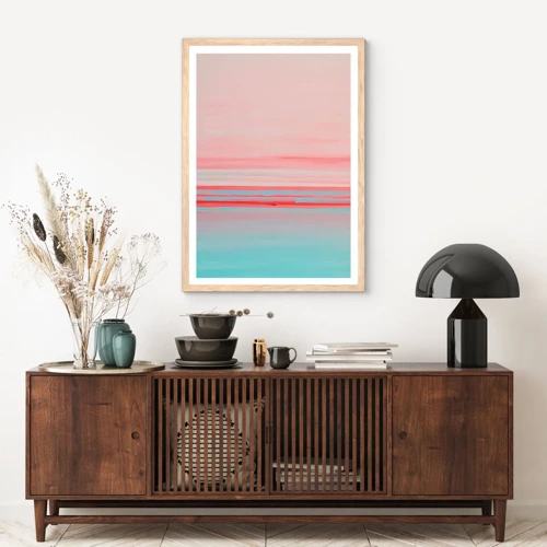 Poster in light oak frame - Abstract at Dawn - 61x91 cm