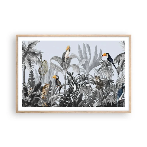 Poster in light oak frame - African Fairy Tale - 91x61 cm