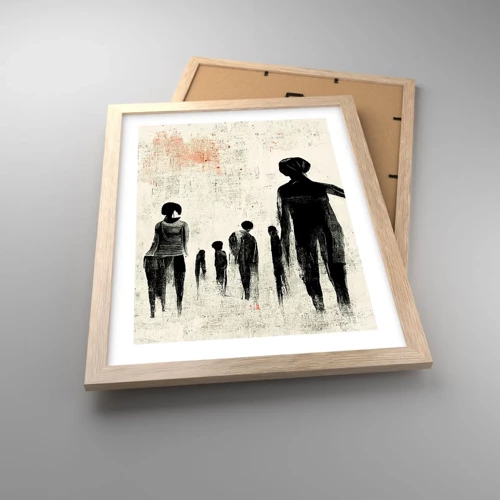 Poster in light oak frame - Against Solitude - 30x40 cm