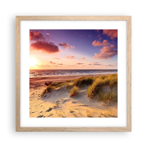 Poster in light oak frame - Air Smells of Summer - 40x40 cm