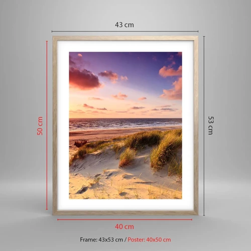 Poster in light oak frame - Air Smells of Summer - 40x50 cm