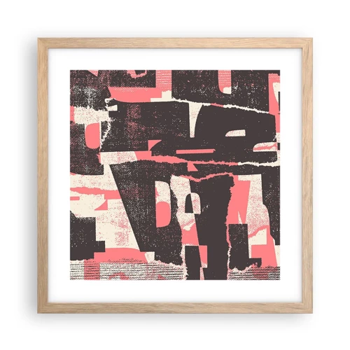 Poster in light oak frame - All that Chaos - 40x40 cm