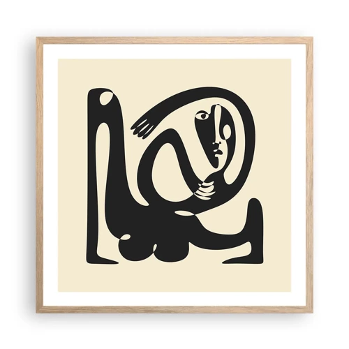 Poster in light oak frame - Almost Picasso - 60x60 cm